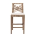 bali & pari Poltak Modern Bohemian Grey Natural Kubu Rattan and Mahogany Wood Counter Stool - BSOPoltak-Grey Natural-CS