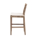 bali & pari Poltak Modern Bohemian Grey Natural Kubu Rattan and Mahogany Wood Counter Stool - BSOPoltak-Grey Natural-CS
