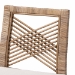 bali & pari Poltak Modern Bohemian Grey Natural Kubu Rattan and Mahogany Wood Counter Stool - BSOPoltak-Grey Natural-CS