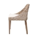 bali & pari Lara Bohemian Grey Kubu Rattan and Mahogany Wood Dining Chair - BSOMD-39209-Kubu Grey/Natural Rattan-DC