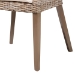 bali & pari Lara Bohemian Grey Kubu Rattan and Mahogany Wood Dining Chair - BSOMD-39209-Kubu Grey/Natural Rattan-DC