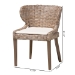 bali & pari Niesha Bohemian Grey Natural Kubu Rattan and Mahogany Wood Dining Chair - BSOMD-39222-Kubu Grey/Natural Rattan-DC