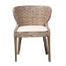 bali & pari Niesha Bohemian Grey Natural Kubu Rattan and Mahogany Wood Dining Chair - BSOMD-39222-Kubu Grey/Natural Rattan-DC