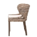 bali & pari Niesha Bohemian Grey Natural Kubu Rattan and Mahogany Wood Dining Chair - BSOMD-39222-Kubu Grey/Natural Rattan-DC
