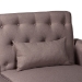 Baxton Studio Chesterfield Retro-Modern Clay Fabric Upholstered Convertible Sleeper Sofa - BSOChesterfield-Clay-RFC