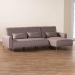 Baxton Studio Lanoma Contemporary Clay Fabric Upholstered Convertible Sleeper Sofa - BSOLanoma-Clay-RFC