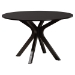 Baxton Studio Luise Modern Grey Fabric and Dark Brown Finished Wood 7-Piece Dining Set - BSOLuise-Grey/Dark Brown-7PC Dining Set