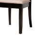 Baxton Studio Bailey Modern Sand Fabric and Dark Brown Finished Wood 5-Piece Dining Set - BSOMaura-Sand/Dark Brown-5PC Dining Set