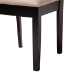 Baxton Studio Elise Modern Sand Fabric and Dark Brown Finished Wood 5-Piece Dining Set - BSOLydie-Sand/Dark Brown-5PC Dining Set