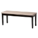 Baxton Studio Gustavo Modern Sand Fabric and Walnut Brown Finished Wood 6-Piece Dining Set - BSORH317C-Sand/Dark Brown-6PC Dining Set