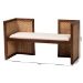 bali & pari Lovina Bohemian Light Honey Rattan and Acacia Wood Accent Bench - BSOLovina-Light Honey/Light Brown Rattan-Bench