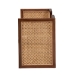 bali & pari Lovina Bohemian Light Honey Rattan and Acacia Wood Accent Bench - BSOLovina-Light Honey/Light Brown Rattan-Bench