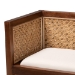 bali & pari Lovina Bohemian Light Honey Rattan and Acacia Wood Accent Bench - BSOLovina-Light Honey/Light Brown Rattan-Bench
