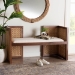 bali & pari Lovina Bohemian Light Honey Rattan and Acacia Wood Accent Bench - BSOLovina-Light Honey/Light Brown Rattan-Bench