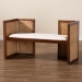 bali & pari Lovina Bohemian Light Honey Rattan and Acacia Wood Accent Bench - BSOLovina-Light Honey/Light Brown Rattan-Bench