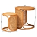 bali & pari Eldon Bohemian Honey Rattan 2-Piece Nesting End Table Set - BSOEldon-Light Honey Rattan-Nesting End Table Set