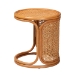 bali & pari Eldon Bohemian Honey Rattan End Table - BSOEldon-Light Honey Rattan-Small-ET