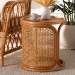 bali & pari Eldon Bohemian Honey Rattan End Table - BSOEldon-Light Honey Rattan-Small-ET