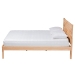 Baxton Studio Hosea Japandi Carved Honeycomb Natural Queen Size Platform Bed - BSOSW8588-Natural-Queen