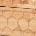 Baxton Studio Hosea Japandi Carved Honeycomb Natural Queen Size 4-Piece Bedroom Set - BSOSW8588-Natural-4PC Queen Bedroom Set