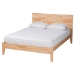 Baxton Studio Hosea Japandi Carved Honeycomb Natural King Size 5-Piece Bedroom Set - BSOSW8588-Natural-5PC King Bedroom Set