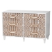 Baxton Studio Louetta Carved Contrasting 3-Piece Bedroom Set - BSOSW8591-White-3PC King Bedroom Set