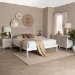 Baxton Studio Louetta Carved Contrasting 4-Piece Bedroom Set - BSOSW8591-White-4PC King Bedroom Set
