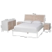 Baxton Studio Louetta Carved Contrasting 4-Piece Bedroom Set - BSOSW8591-White-4PC King Bedroom Set