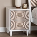 Baxton Studio Louetta Carved Contrasting Nightstand - BSOSW8000-63NS2D-2DW-White-Nightstand