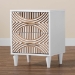 Baxton Studio Louetta Carved Contrasting Nightstand - BSOSW8000-63NS2D-2DW-White-Nightstand