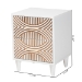 Baxton Studio Louetta Carved Contrasting Nightstand - BSOSW8000-63NS2D-2DW-White-Nightstand