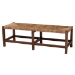 bali & pari Liza Bohemian Natural Seagrass and Wood Accent Bench