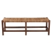 bali & pari Liza Bohemian Natural Seagrass and Wood Accent Bench - BSOLIZZA-Wooden-Bench