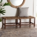 bali & pari Liza Bohemian Natural Seagrass and Wood Accent Bench - BSOLIZZA-Wooden-Bench