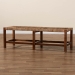 bali & pari Liza Bohemian Natural Seagrass and Wood Accent Bench - BSOLIZZA-Wooden-Bench