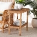 bali & pari Minahasa Bohemian Light Honey Braided Rattan Side Table - BSOMINAHASA-Light Honey Rattan-End Table