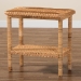 bali & pari Minahasa Bohemian Light Honey Braided Rattan Side Table - BSOMINAHASA-Light Honey Rattan-End Table