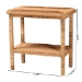 bali & pari Minahasa Bohemian Light Honey Braided Rattan Side Table - BSOMINAHASA-Light Honey Rattan-End Table