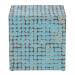 bali & pari Janella Bohemian Sky Blue Coconut Shell and Acacia Wood End Table - BSOJuliette Square-Blue-ET