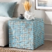 bali & pari Janella Bohemian Sky Blue Coconut Shell and Acacia Wood End Table - BSOJuliette Square-Blue-ET