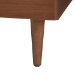 Baxton Studio Camden Mid-Century Walnut Brown Wood and Rattan Queen Size Platform Bed - BSOMG9773-1/97151-Queen