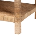 bali & pari Kalimantan Bohemian Light Honey Rattan and Mahogany Wood Rectangle Coffee Table - BSOKALIMANTAN-Rectangle-Rattan-Coffee Table