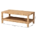 bali & pari Kalimantan Bohemian Light Honey Rattan and Mahogany Wood Rectangle Coffee Table - BSOKALIMANTAN-Rectangle-Rattan-Coffee Table