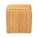 bali & pari Karina Bohemian Light Honey Rattan Footstool - BSOKARINA-Wooden/Light Honey Rattan-Stool