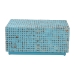 bali & pari Nitza Bohemian Blue Coconut Shell and Acacia Wood Coffee Table - BSOPiedras-Blue Coconut Tiled-CT