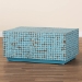 bali & pari Nitza Bohemian Blue Coconut Shell and Acacia Wood Coffee Table - BSOPiedras-Blue Coconut Tiled-CT