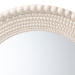 Baxton Studio Grazia Modern Round Beaded-framed Accent Mirror in Pearl White - BSOJY23A389-Mirror