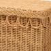 bali & pari Erla Bohemian Light Honey Rattan Accent Bench with Scallop border - BSOIndiana-Light Honey Rattan-Bench
