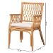 bali & pari Maisa Bohemian Light Honey Rattan Arm Chair - BSOMaze-Light Honey Rattan-CC