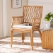 bali & pari Maisa Bohemian Light Honey Rattan Arm Chair - BSOMaze-Light Honey Rattan-CC